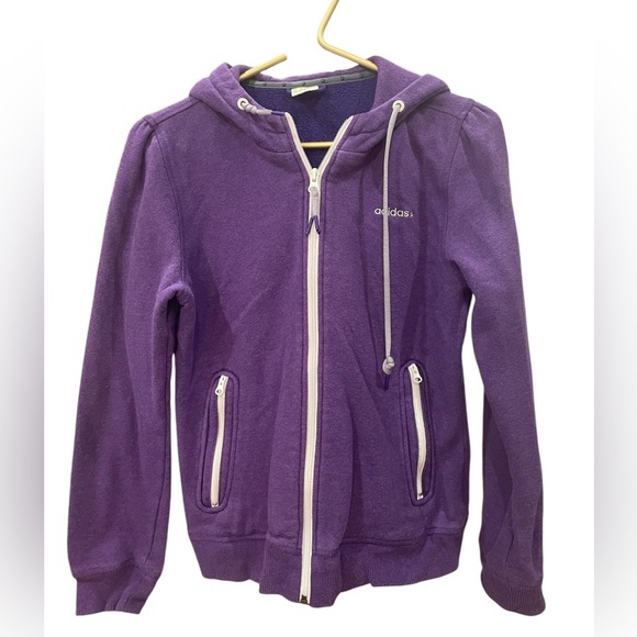 adidas Tops - ADIDAS Hoodie – Purple Zip Front, Sz M, RN#88387, EUC